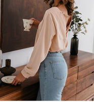 V-Neck Back Long Sleeve